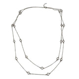 Colier Dublu Din Argint 925 Cu Pietre, Reglabil 40+6 Cm
