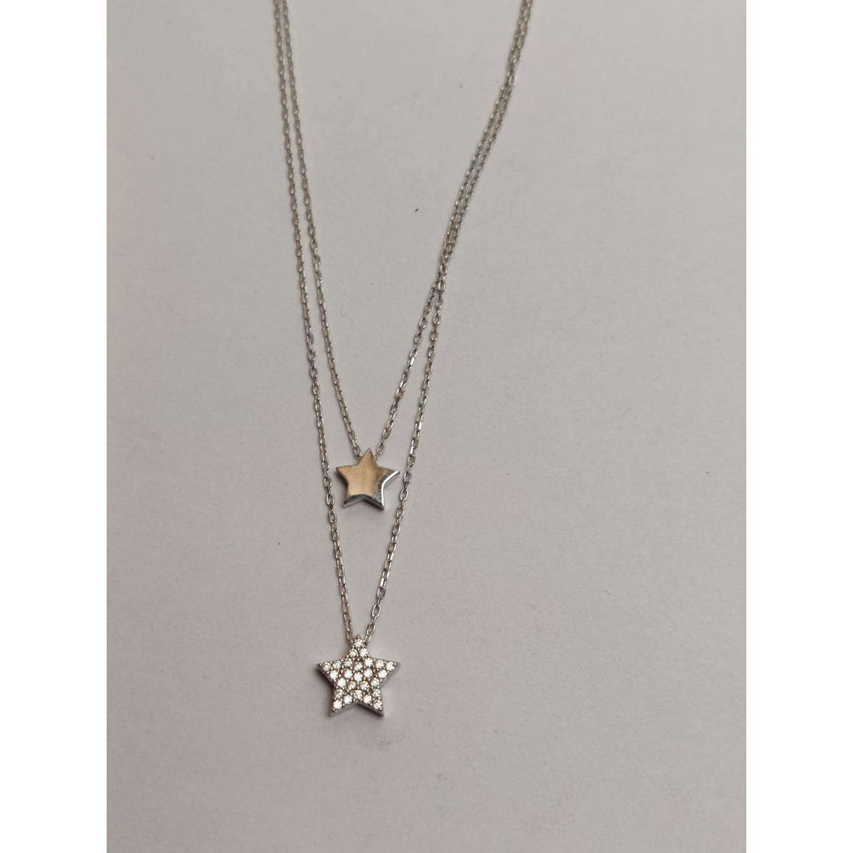 Colier Dublu din Argint Stelute, Jolie Silver, 3.1g. 1 cm x 1cm