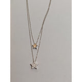 Colier Dublu din Argint Stelute, Jolie Silver, 3.1g. 1 cm x 1cm