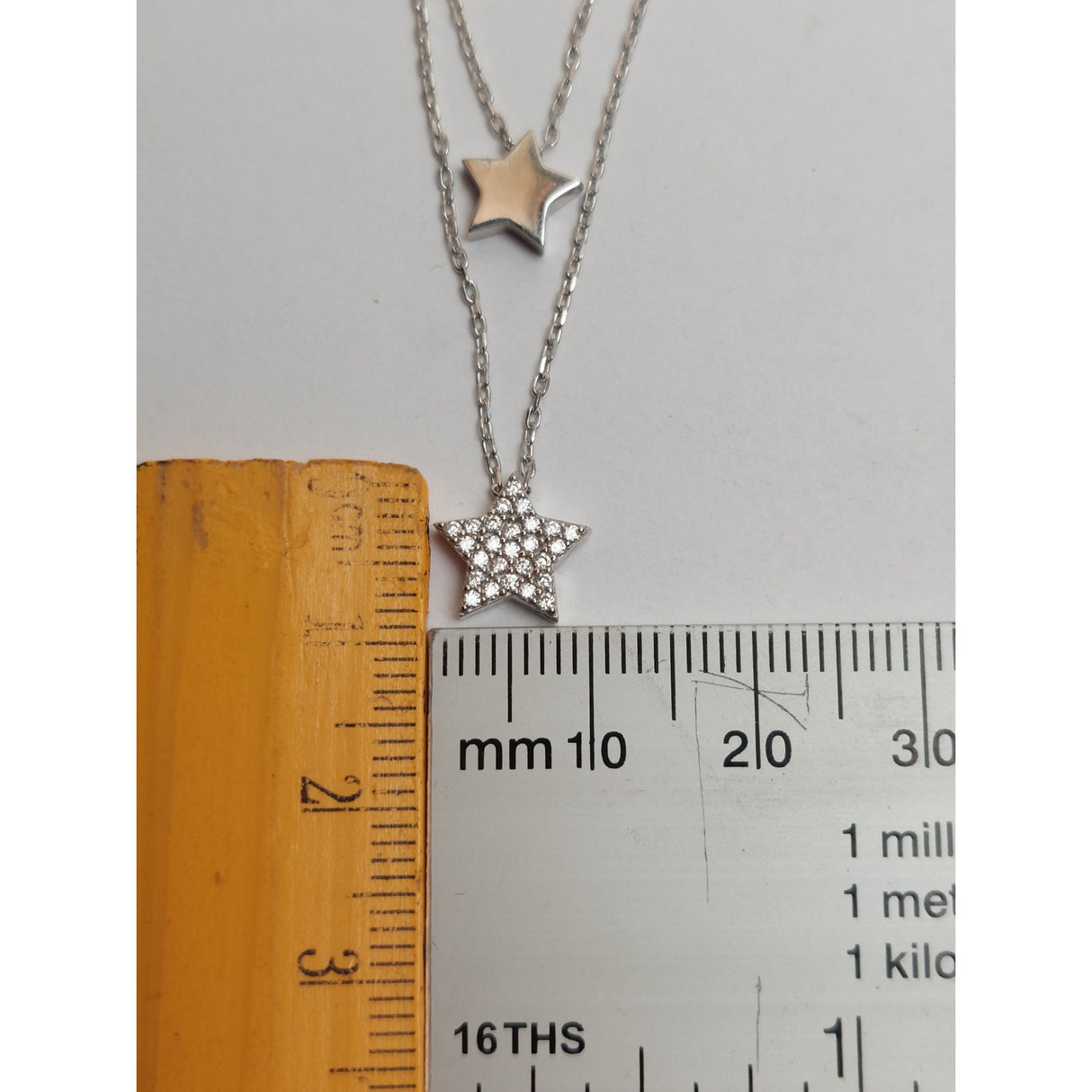 Colier Dublu din Argint Stelute, Jolie Silver, 3.1g. 1 cm x 1cm