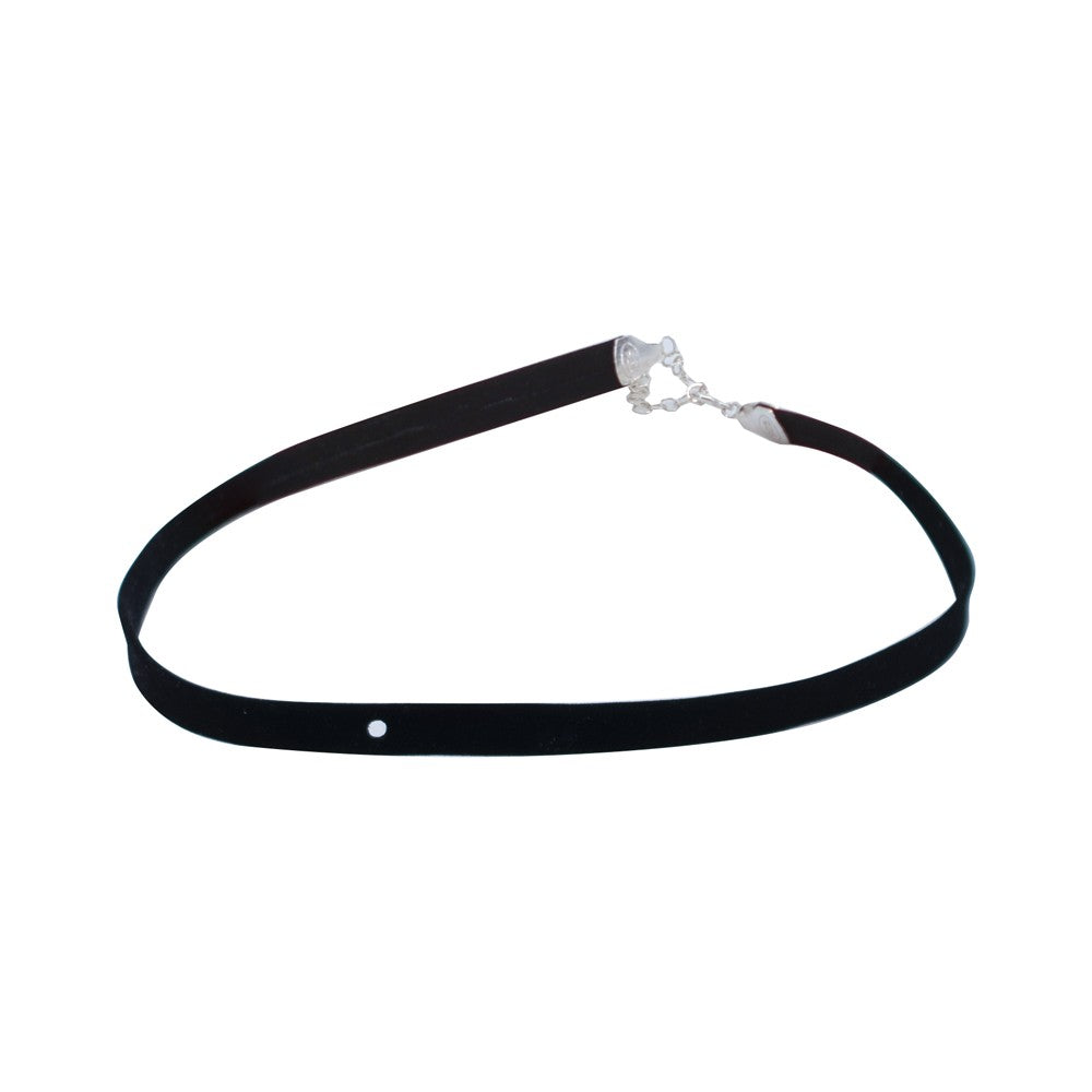Colier Tip Choker Din Catifea Si Argint 925 37 Cm