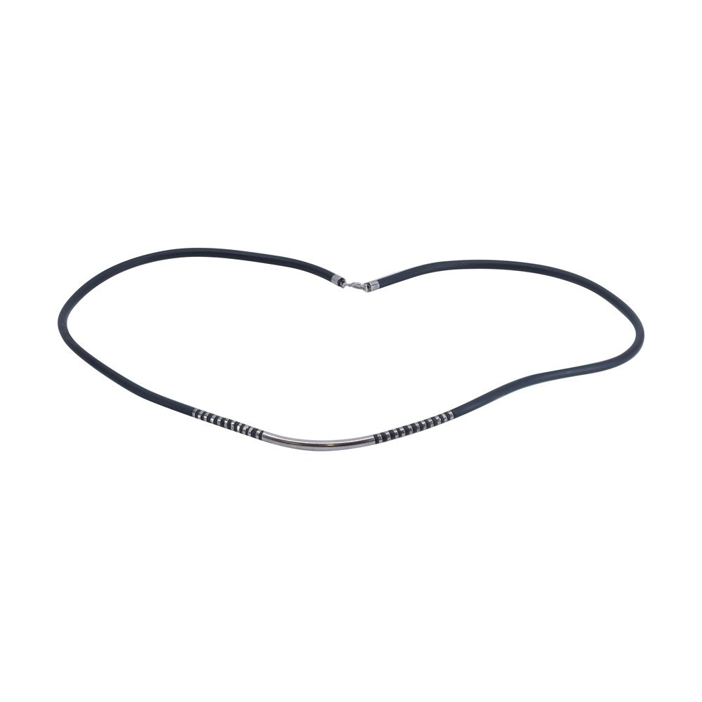 Colier Unisex Din Silicon Si Argint 925