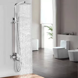 Coloana De Dus, Inox, Para Patrata, Efect Ploaie, 3 Functii, Montare Pe Perete, Satinat, Accesorii Incluse