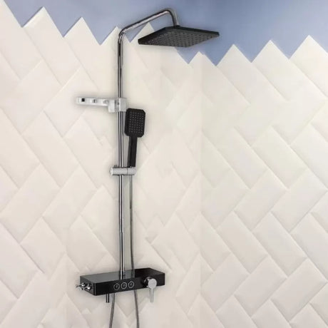 Coloana Dus Afisaj Lcd Inox Negru Sjg/006 - vivimall.ro
