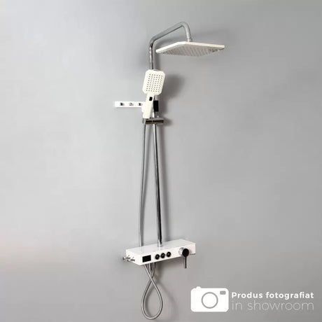 Coloana Dus Afisaj Lcd Inox Alb Sjg/007 - vivimall.ro