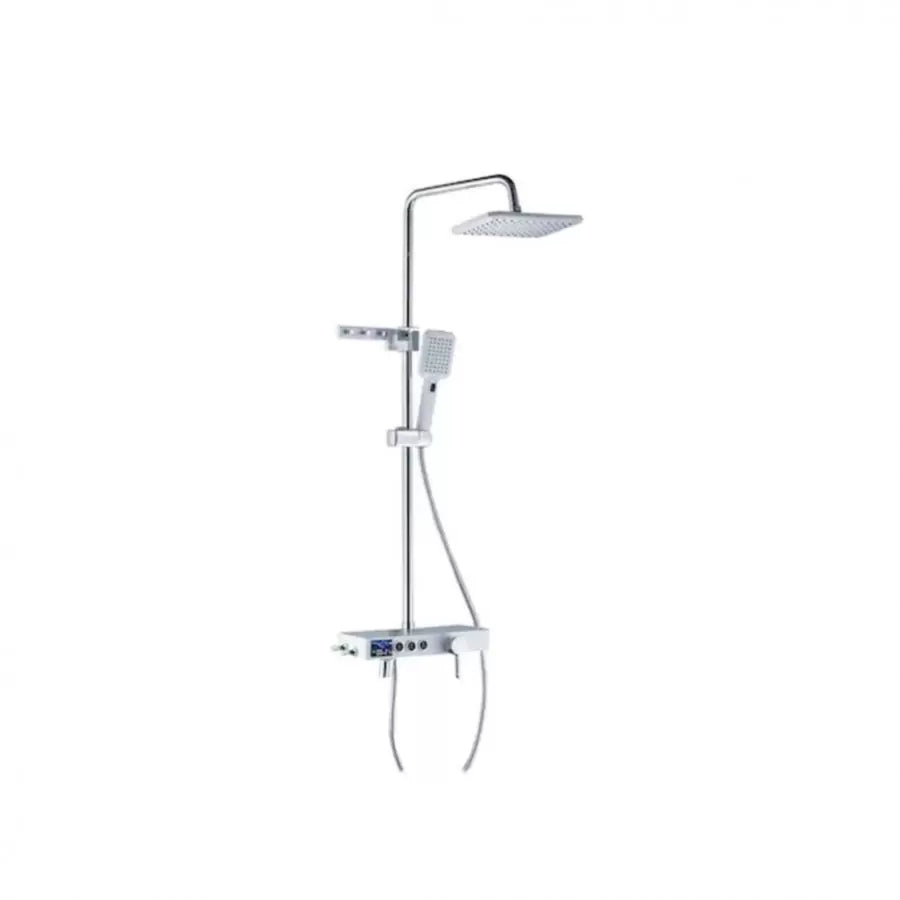 Coloana Dus Afisaj Lcd Inox Alb Sjg/007 - vivimall.ro