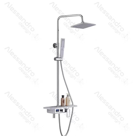 Coloana Dus, Afisaj Lcd, Inox, Alb/ - vivimall.ro