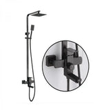 Coloana De Dus, Inox, Para Patrata, Efect Ploaie, 3 Functii, Montare Pe Perete, Satin, Accesorii Incluse - vivimall.ro