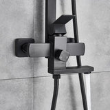 Coloana De Dus, Inox, Para Patrata, Efect Ploaie, 3 Functii, Montare Pe Perete, Satin, Accesorii Incluse - vivimall.ro