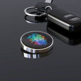 Detaliu efect galaxie spinner giroscopic Flippy din oțel inoxidabil, unghi lateral, 0.6 cm grosime