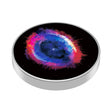Spinner giroscopic metalic Flippy Galaxy in Eridanus din oțel inoxidabil, vedere frontală, 3.8 cm