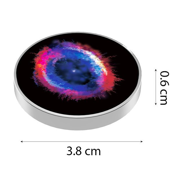 Spinner anti-stres Flippy model Galaxy in Eridanus, vedere laterală, grosime 0.6 cm