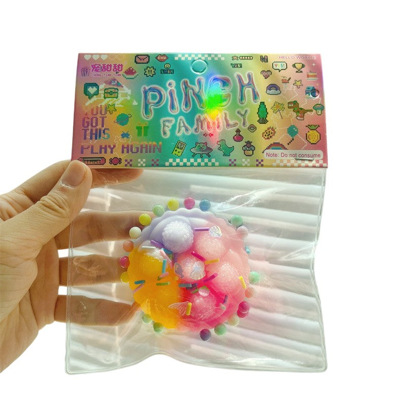 Jucarie Antistres Squishy, Cu Revenire Lenta, Squeeze Pinch Family, 60G, Ambalaj, Multicolor