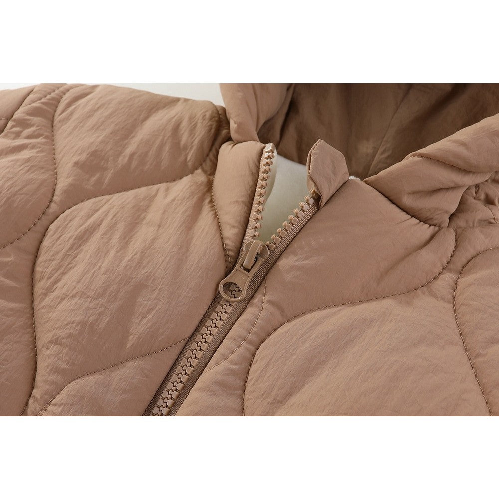 Combinezon de Iarna, Flippy, pentru Bebelusi, din Bumbac, cu Urechi, Mansete Elastice, Unisex, 66 cm, Maro