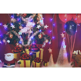 Sectiune Instalatie de Craciun, Vivimall®, Tip Turturi, Fara Alimentator, 5m, 143 LED-uri, 8 Jocuri de Lumini, Fir Transparent, Lumina Albastra, IP44, Interconectabila - vivimall.ro