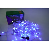 Sectiune Instalatie de Craciun, Vivimall®, Tip Turturi, Fara Alimentator, 5m, 143 LED-uri, 8 Jocuri de Lumini, Fir Transparent, Lumina Albastra, IP44, Interconectabila - vivimall.ro