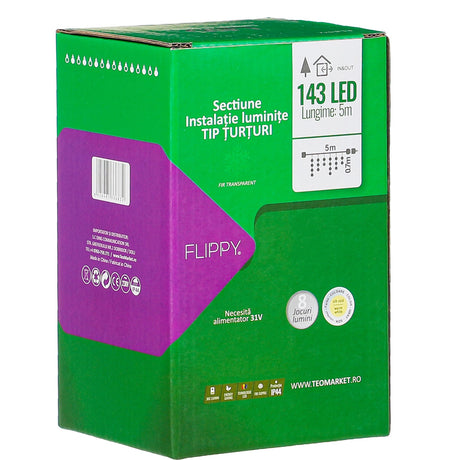 Instalație Crăciun Franjuri 143 LED | LuminaFest