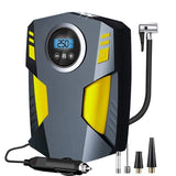 Compresor Auto, Portabil, Cu Lanternă Și Afișaj Electronic, DC 12V, 120W, 35L/min, Cablu De Alimentare 3m, Pompă Biciclete, Moto, Mingi, Saltele, Max 10.3 Bar, Lumina LED, Negru - vivimall.ro