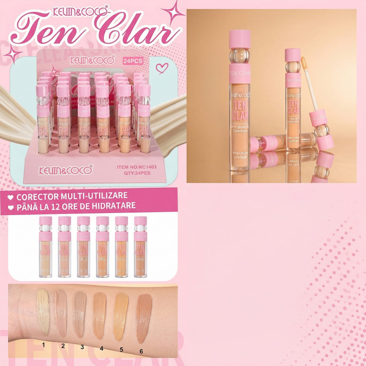 Corector Lichid pentru Ten, Kevin Coco, Clear Skin, Nuanta Cedar - vivimall.ro