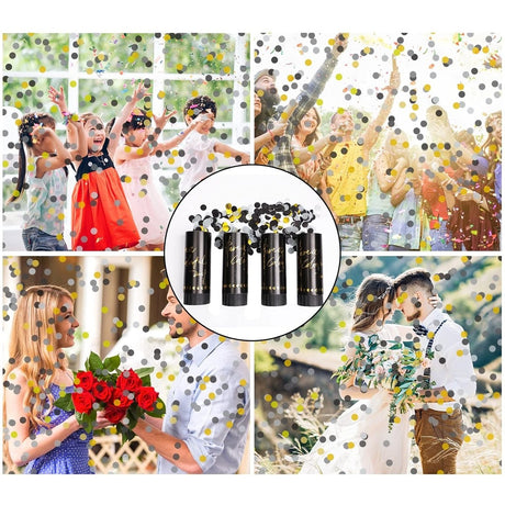 Tun Confetti Petrecere, Lungime 30 Cm, Negru/ - vivimall.ro