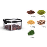 Recipient Din Plastic, Pentru Alimente/Obiecte, Inchidere Ermetica, 10.2 X 6.6 Cm, 460 Ml, Transparent - vivimall.ro