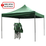 Copertina pentru Pavilion, Flippy, Acoperis Cort, Pliabil, Copertina Rezistenta 420D, 185 g/m2, Protectie Ideala la Soare si Ploaie, 3 x 3 m, Verde - vivimall.ro