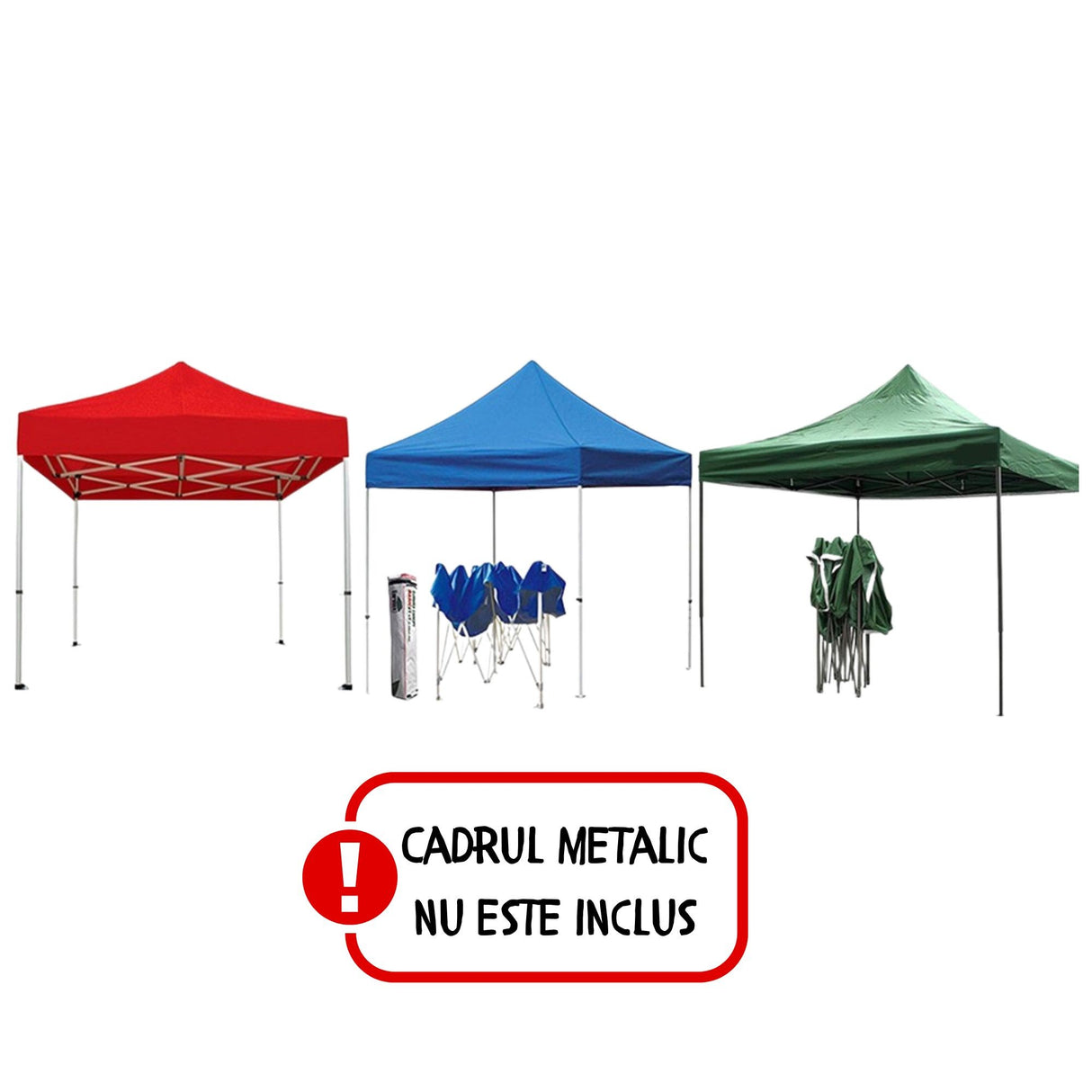 Copertina pentru Pavilion, Flippy, Acoperis Cort, Pliabil, Copertina Rezistenta 420D, 185 g/m2, Protectie Ideala la Soare si Ploaie, 3 x 3 m, Alb - vivimall.ro