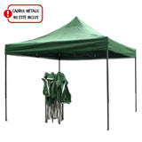 Copertină Flippy 420D 280 g/m² verde, detaliu cusături și rezistență material