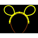 Cordeluță decorativă fluorescentă galben Vivimall purtată ca accesoriu festiv, vedere sus