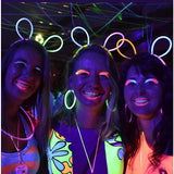 Detaliu material plastic rezistent al cordeluței decorative fluorescente galben Vivimall