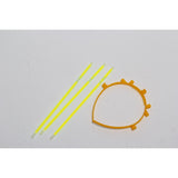 Set accesorii petrecere cu cordeluță decorativă fluorescentă galben Vivimall, vedere de ansamblu
