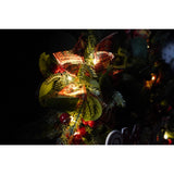 Coronita De Craciun Pentru Usa, 40 Cm, Pvc, Artificiala, Decorata, Cu Led, Interior/Exterior