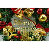 Coronita de Craciun pentru usa, Rosu/Auriu/Verde, 40 cm, PVC, Artificiala, Decorata, Interior/Exterior, Vivimall - vivimall.ro