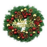 Coronita De Craciun Pentru Usa, Rosu--Verde, 40 Cm, Pvc, Artificiala, Decorata, Interior/Exterior