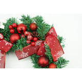 Coronita De Craciun Pentru Usa, Rosu/, 35 Cm, Pvc, Artificiala, Decorata, Interior/Exterior