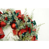 Coronita De Craciun Pentru Usa, Rosu/, 40 Cm, Pvc, Artificiala, Decorata, Cu Led, Interior/Exterior