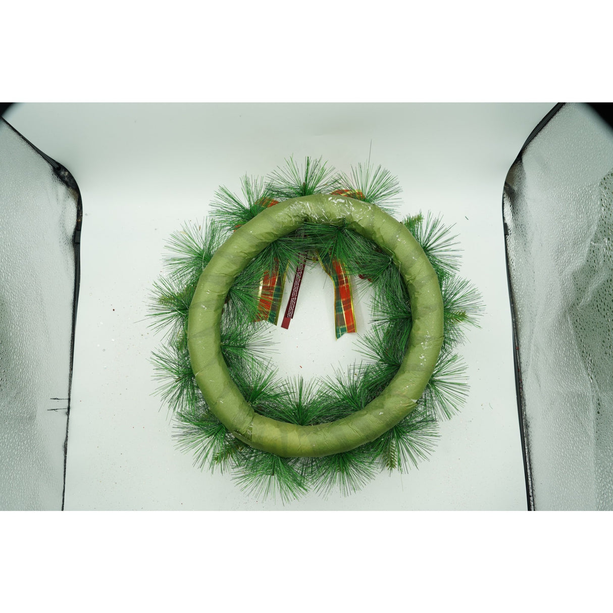 Coronita De Craciun Pentru Usa, Rosu-, 40 Cm, Pvc, Artificiala, Decorata, Interior/Exterior