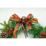 Coronita De Craciun Pentru Usa, Rosu-, 40 Cm, Pvc, Artificiala, Decorata, Interior/Exterior