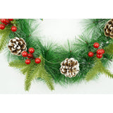 Coronita De Craciun Pentru Usa, Rosu-, 40 Cm, Pvc, Artificiala, Decorata, Interior/Exterior