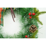 Coronita De Craciun Pentru Usa, Rosu-, 40 Cm, Pvc, Artificiala, Decorata, Interior/Exterior