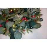 Coronita De Craciun Pentru Usa, Rosu-, 40 Cm, Pvc, Artificiala, Decorata, Interior/Exterior