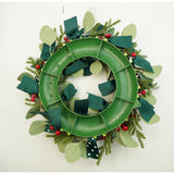 Coronita De Craciun Pentru Usa, Rosu-, 40 Cm, Pvc, Artificiala, Decorata, Interior/Exterior