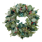 Coronita De Craciun Pentru Usa, Rosu-, 40 Cm, Pvc, Artificiala, Decorata, Interior/Exterior