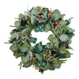 Coronita de Craciun pentru usa, Rosu-Verde, 40 cm, PVC, Artificiala, Decorata, Interior/Exterior, Vivimall - vivimall.ro