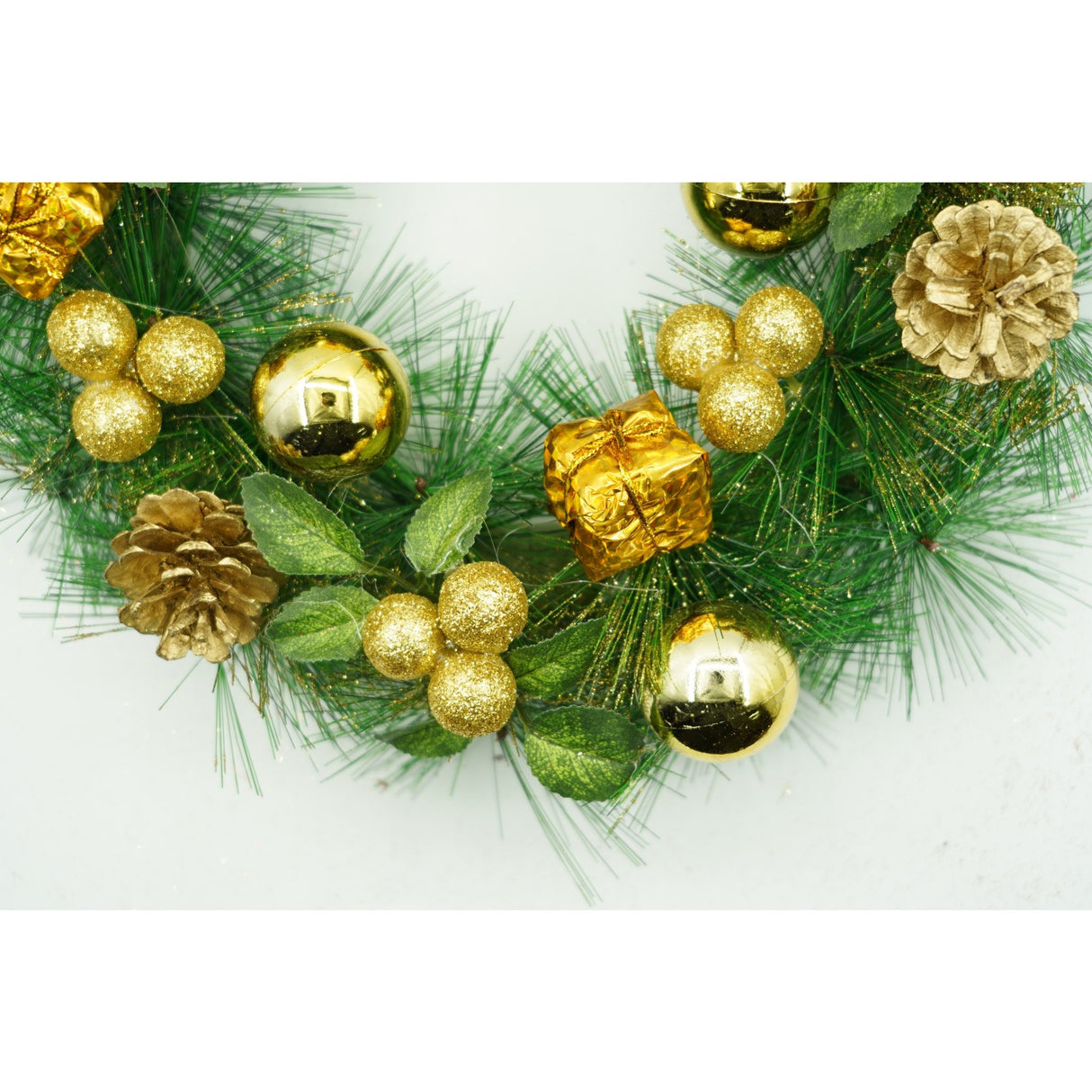 Coronita De Craciun Pentru Usa, Verde/, 35 Cm, Pvc, Artificiala, Decorata, Interior/Exterior