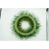 Coronita de Craciun pentru usa, Verde/Auriu, 35 cm, PVC, Artificiala, Decorata, Interior/Exterior, Vivimall - vivimall.ro