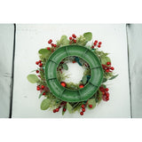 Coronita De Craciun Pentru Usa, Rosu-, 40 Cm, Pvc, Artificiala, Decorata, Interior/Exterior
