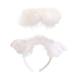 Coronita de Ingeras pentru Copii, Flippy, Bentita cu Aura, Marime Universala, Alb