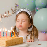 Coronita Decorativa pentru Petreceri, Vivimall, Tema Aniversare, Model Happy Birthday, Marime Universala, Argintiu - vivimall.ro