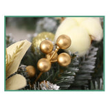 Coronita pentru Craciun Flippy, 50 cm, din brad artificial, decorata cu conuri, globulete, flori, Multicolor